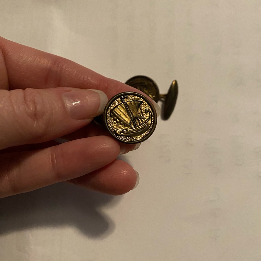 Antique Nautical Gold tone Cufflinks